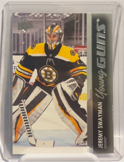 2021-22 Upper Deck Series 1 #226 Jeremy Swayman Young Guns Rookie Card — front