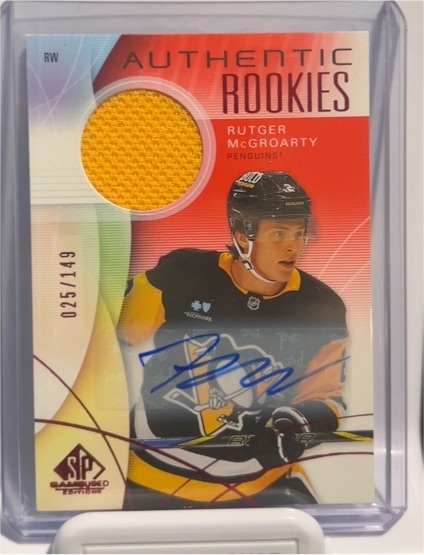 2024-25 Upper Deck SP Game Used Authentic Rookies #225 Rutger McGroarty — front