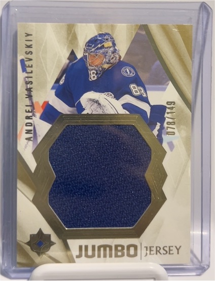 2023-24 Upper Deck Ultimate Collection Jumbo Jersey Andrei Vasilevskiy #078/149 — front