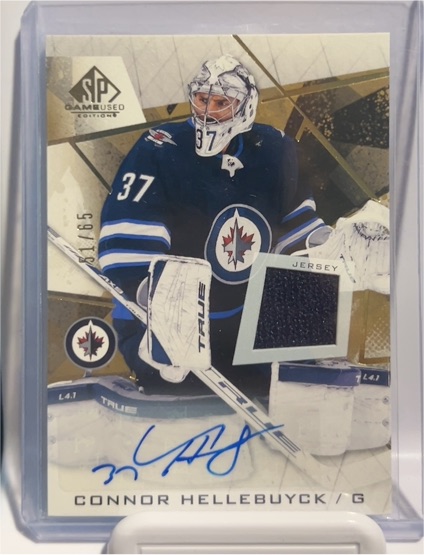 2021-22 Upper Deck SP Game Used #37 Connor Hellebuyck — front