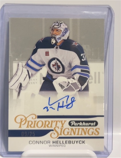 2024 Upper Deck Parkhurst Priority Signings #PS-CH Connor Hellebuyck — front