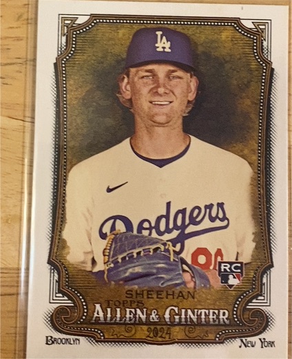 2024 Topps Allen & Ginter #19 Emmet Sheehan Silver Portrait Rookie — front