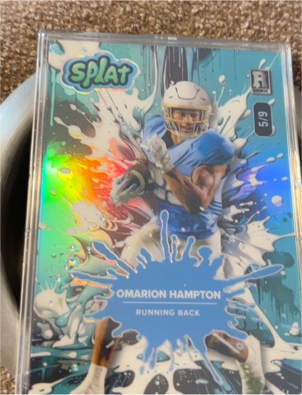 2025 Wild Card Splat #SPLAT Omarion Hampton — front