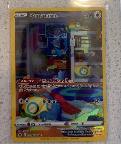 2023 Pokemon Sword & Shield Crown Zenith #GG23/GG70 Dunsparce — front
