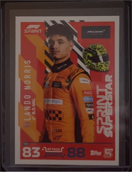2024 Topps Turbo Attax #122 Lando Norris — front