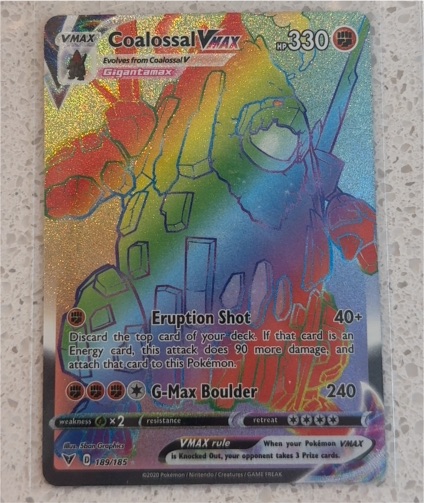 2020 Pokémon TCG Vivid Voltage #189 Coalossal VMAX — front