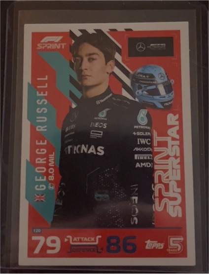 2024 Topps Turbo Attax #120 George Russell — front