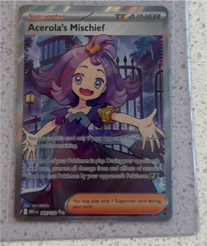 2025 Pokémon ME01: Mega Evolution #165 Acerola's Mischief — front