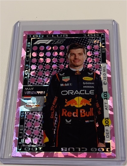 2025 Topps Turbo Attax #355 Max Verstappen 100 Club — front