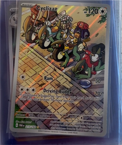 2023 Pokémon SV04: Paradox Rift #215 Cyclizar Illustration Rare Holo — front