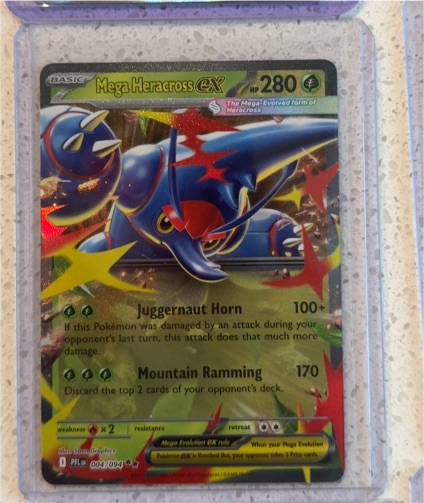 2025 Pokémon ME02: Phantasmal Flames #004 Mega Heracross EX — front