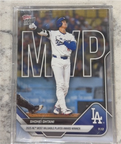 2025 Topps Now #11.13 Shohei Ohtani NL MVP Winner — front