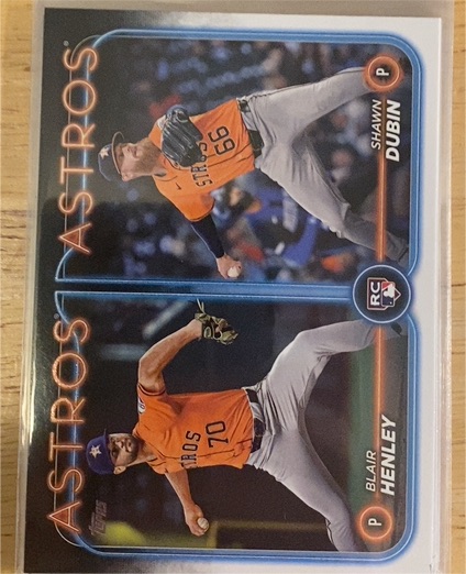 2024 Topps Update #US252 Blair Henley / Shawn Dubin Rookie Combos — front