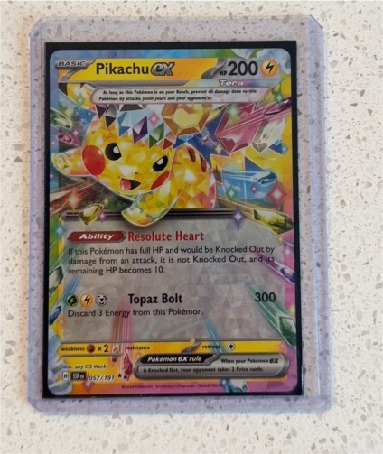 2024 Pokémon SV08: Surging Sparks #057 Pikachu ex — front