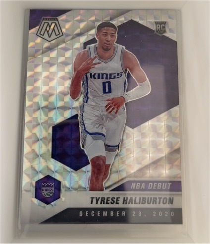 2020-21 Panini Mosaic #264 Tyrese Haliburton NBA Debut Rookie Card — front