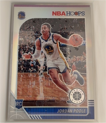 2019-20 Panini NBA Hoops Premium Stock #223 Jordan Poole — front