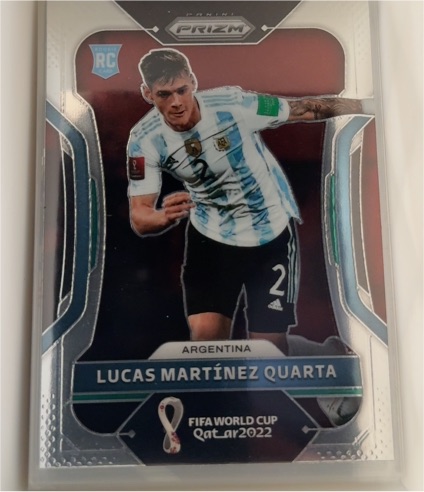 2022 Panini Prizm FIFA World Cup Qatar #8 Lucas Martinez Quarta RC Argentina — front