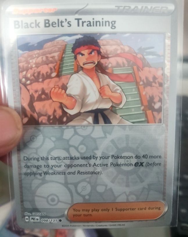 2025 Pokémon Scarlet & Violet Prismatic Evolutions #098 Black Belt's Training — front