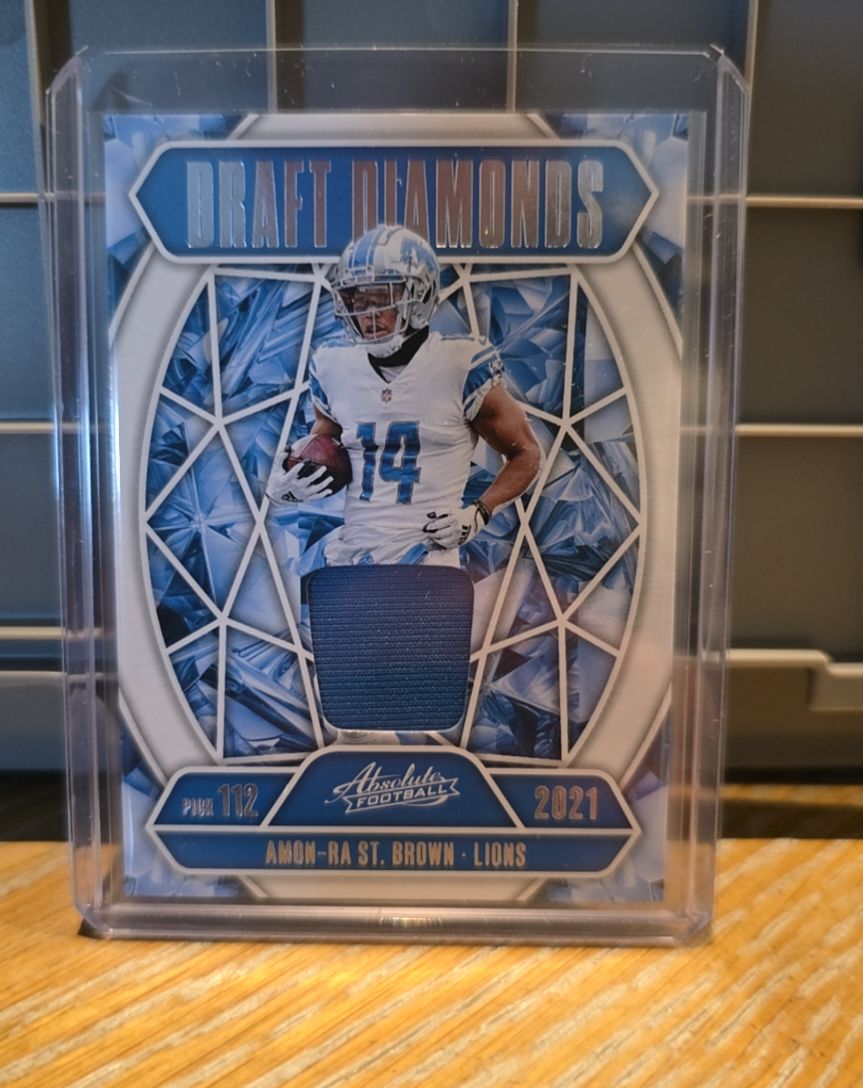 2021 Panini Absolute Draft Diamonds #112 Amon-Ra St. Brown — front