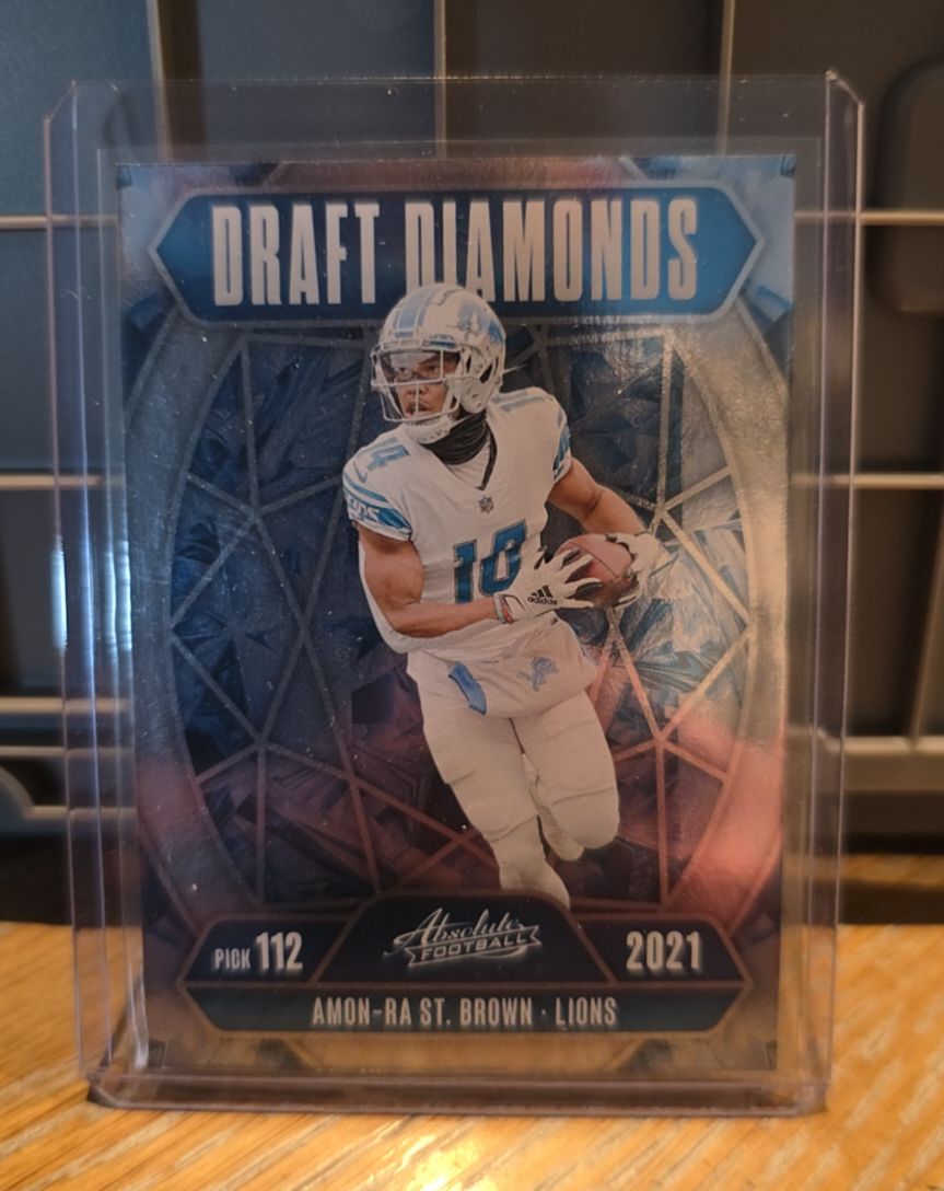 2021 Panini Absolute Draft Diamonds #112 Amon-Ra St. Brown — front
