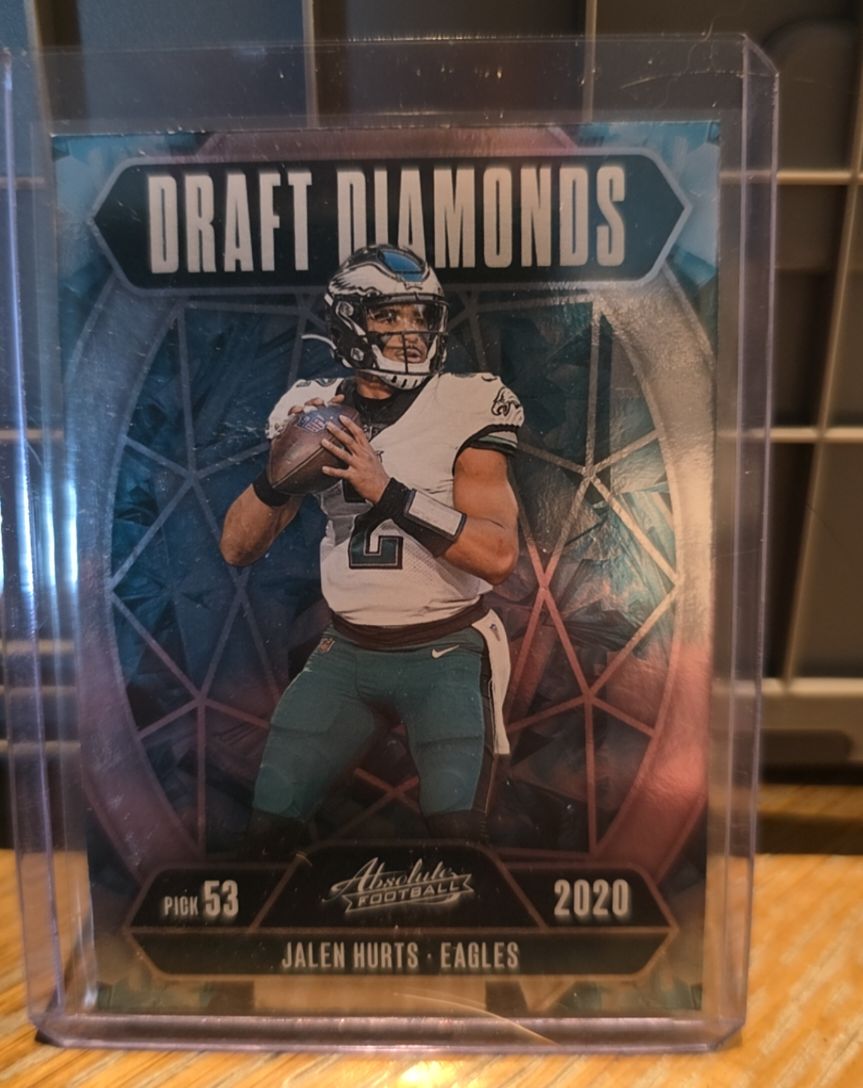 2020 Panini Absolute Football Draft Diamonds #Pick 53 Jalen Hurts — front