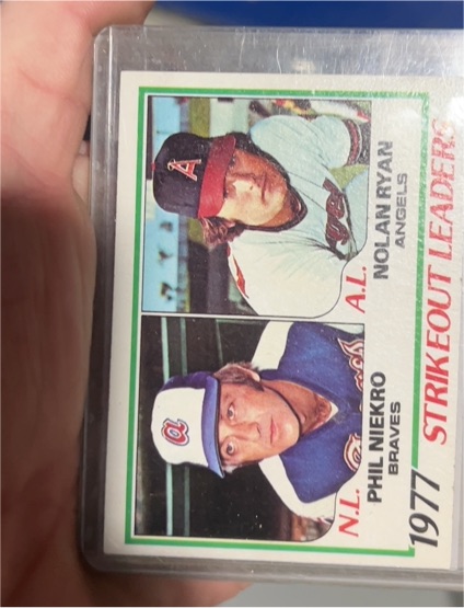 1978 Topps #206 1977 Strikeout Leaders Phil Niekro/Nolan Ryan — front