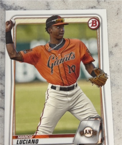 2020 Bowman Prospects #BP-103 Marco Luciano — front