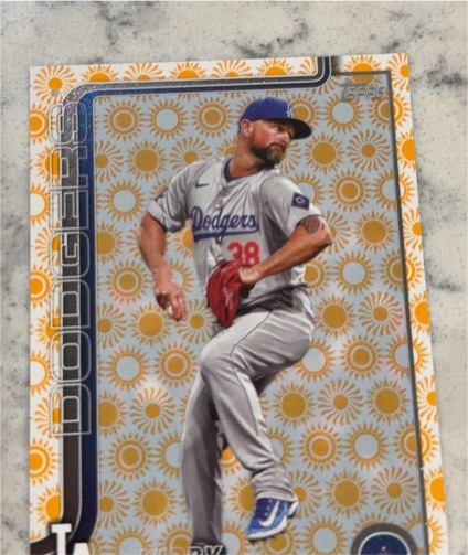 2025 Topps #397 Kirby Yates Holiday Sun — front