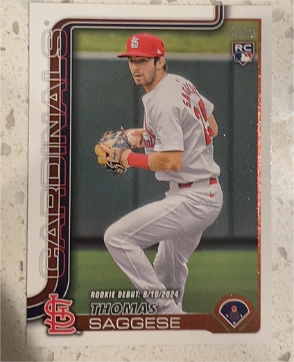 2025 Topps Update #US21 Thomas Saggese — front