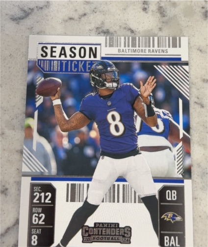 2024 Panini Contenders #7 Lamar Jackson Season Ticket — front