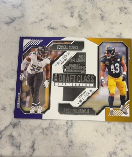 2024 Panini Contenders Historic Draft Class #20 Terrell Suggs / Troy Polamalu — front