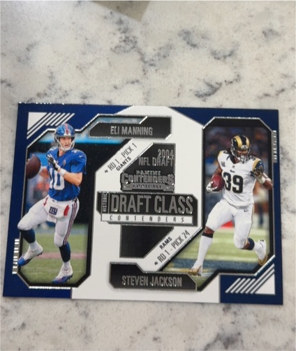 2024 Panini Contenders Draft Class #21 Eli Manning & Steven Jackson — front