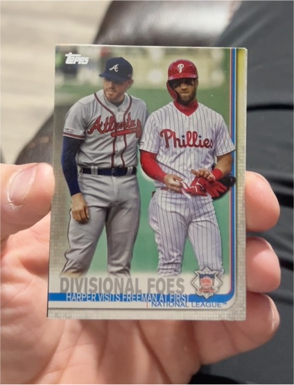 2019 Topps Update #US260 Divisional Foes Bryce Harper Freddie Freeman — front