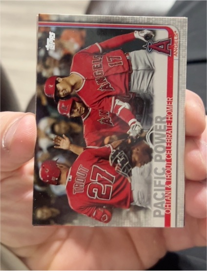 2019 Topps Update #US189 Pacific Power Shohei Ohtani / Mike Trout — front
