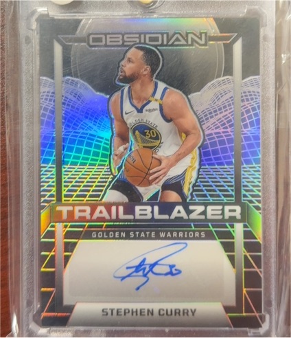2024-25 Panini Obsidian Trailblazer Autographs #TA-SCU Stephen Curry — front
