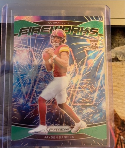 2024 Panini Prizm Fireworks #24 Jayden Daniels — front