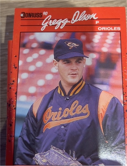 1990 Donruss #377 Gregg Olson — front