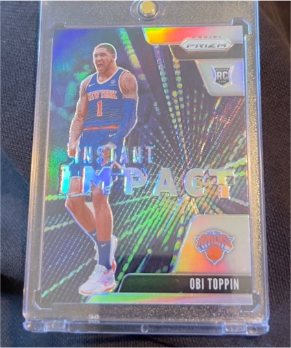 2020-21 Panini Prizm Instant Impact #15 Obi Toppin Rookie Card — front