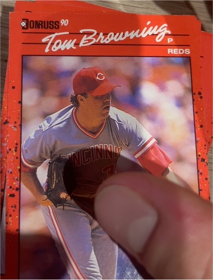1990 Donruss #308 Tom Browning — front