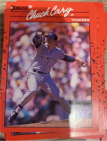 1990 Donruss Chuck Cary Yankees — front