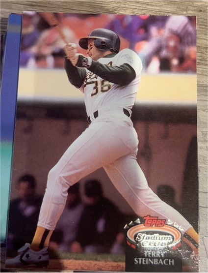 1992 Topps Stadium Club #22 Terry Steinbach — front