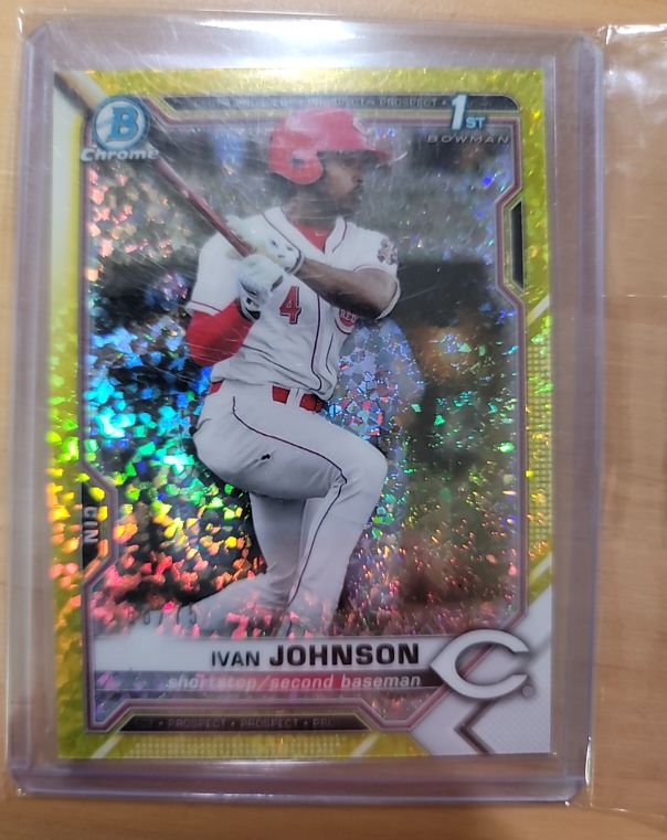 2021 Bowman Chrome Sapphire Prospects #BCP-149 Ivan Johnson — front