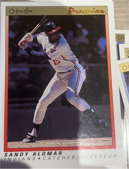 1991 O-Pee-Chee Premier #2 Sandy Alomar Jr. — front