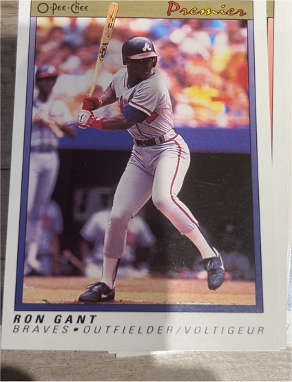 1991 O-Pee-Chee Premier #49 Ron Gant — front