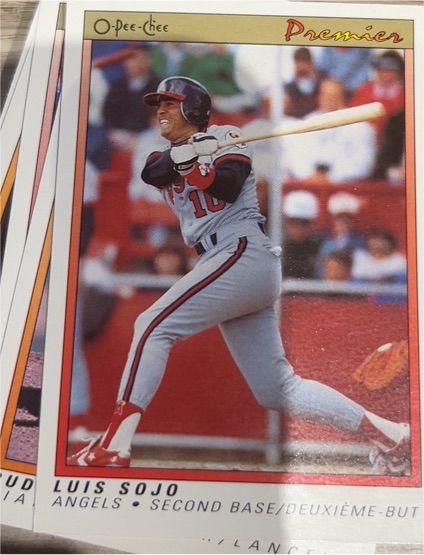 1991 O-Pee-Chee Premier #114 Luis Sojo California Angels — front
