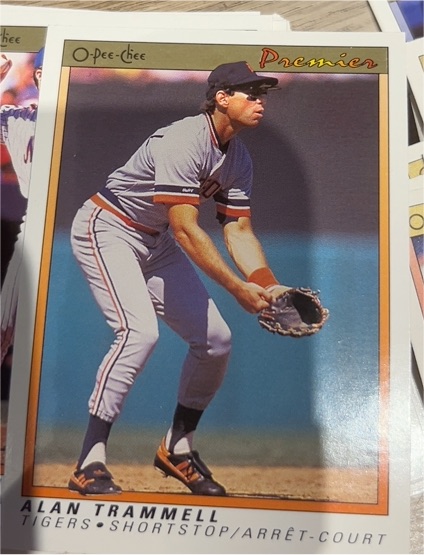 1991 O-Pee-Chee Premier #123 Alan Trammell — front