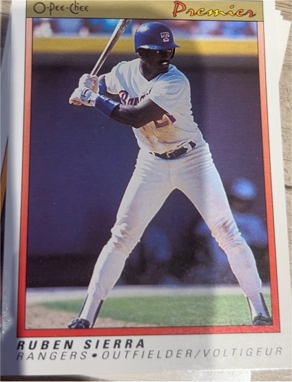 1991 O-Pee-Chee Premier #109 Ruben Sierra — front