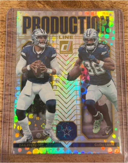 2025 Donruss Production Line #3 Dak Prescott/CeeDee Lamb — front