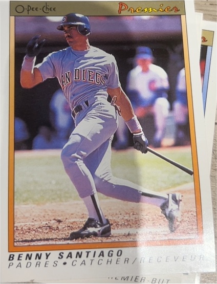 1991 O-Pee-Chee Premier #105 Benny Santiago — front