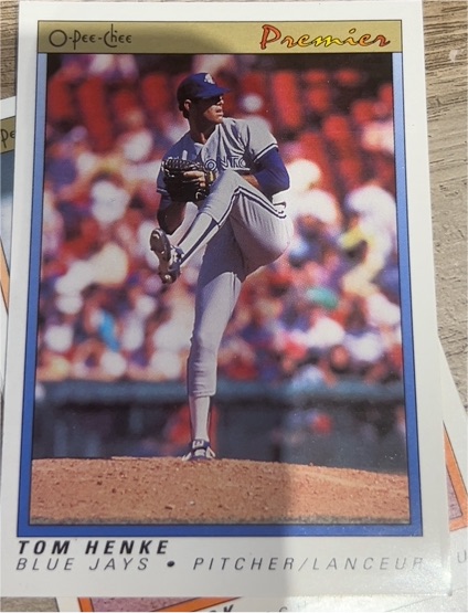 1991 O-Pee-Chee Premier #63 Tom Henke — front
